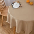 thumbnail image 4 of NLMUVW Burlap Linen Tablecloth for Round Table 36 Inch, Rustic Small Table Cloth Water Resistant Decorative Farmhouse Table Cover for Dining Kitchen Party Cafe, 4 of 14