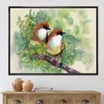 thumbnail image 2 of Birds Of Spring Sitting On Branch 32 in x 24 in Framed Painting Canvas Art Print, by Designart, 2 of 5