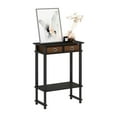 thumbnail image 4 of HomeStock Mediterranean Mastery Tall-Wide Console Table with Bin, Espresso/Brown, 4 of 5