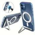 thumbnail image 1 of Clear Magnetic Phone Case For IPhone 14 Pro Max 13 12 11 Mini With Metal Kickstand For Wireless Charging Back Cover, 1 of 4