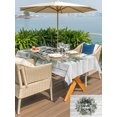 thumbnail image 6 of 54x80 Inch Outdoor Tablecloth with Umbrella Hole Zipper Rectangle Farmhouse Leaves Rectangular Tablecloths Outside Waterproof Florals Country Vintage Gray Wood Patio Table Cloth Cover for Picnic, 6 of 8
