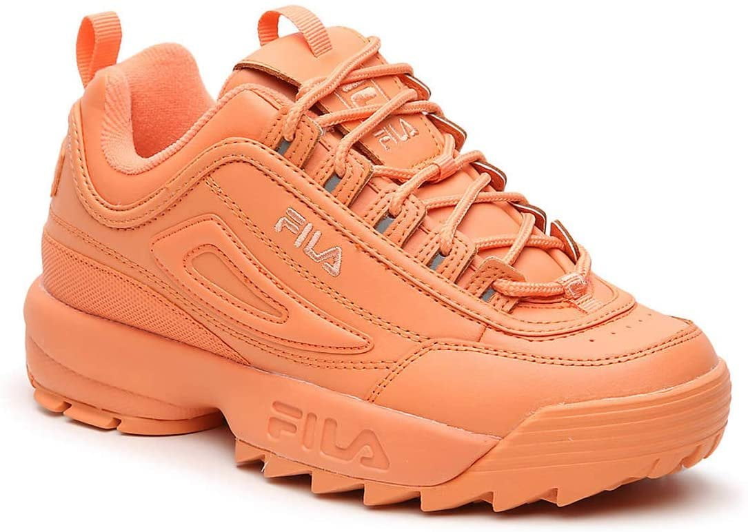 Fila Disruptor II Premium Women's Sneaker 8 B(M) US Orange-Orange ...