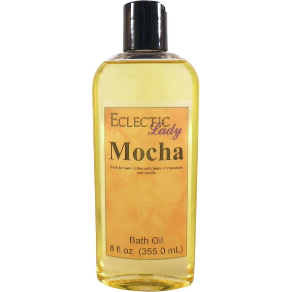Mocha Bath Oil - Scented Body Oil - Relaxing & Moisturizing Bathing Oil - Fragrance Body Oil For Dry & Rough Sensitive Skin - 8 oz
