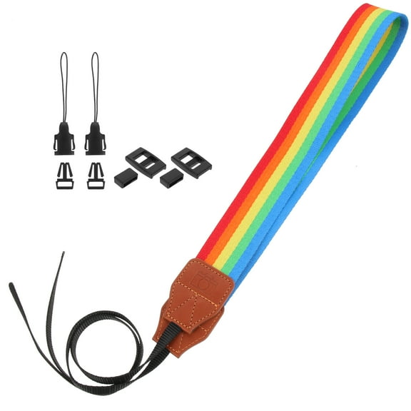 COMPUKAS Camera Strap for Photographers Multi Colored Stripes 1Pcs 58x1.5in Anti Lost