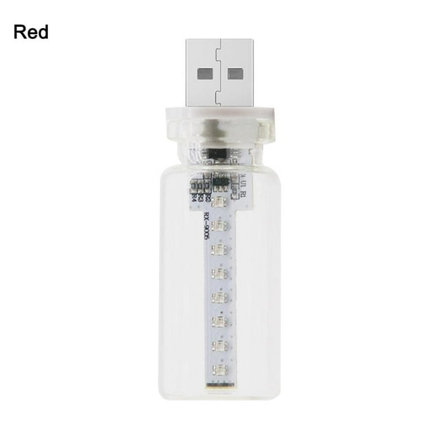 2Pcs USB Car Interior Lights,Touch Control Car USB Night Light,Retro Glass Bottle Plug-in USB Automotive Atmosphere Lights Romantic Decor for Car, Bedroom