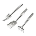 thumbnail image 3 of koolsoo 3Pcs Mini Garden Tools, Beach Toys, Compact, Small Portable Hand Tool Gardening Tools for Weeding Planting Digging Loose Soil Spades and Rake, 3 of 9
