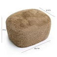 thumbnail image 4 of TOV Furniture Britt Dark Taupe Vegan Shearling Ottoman, 4 of 7