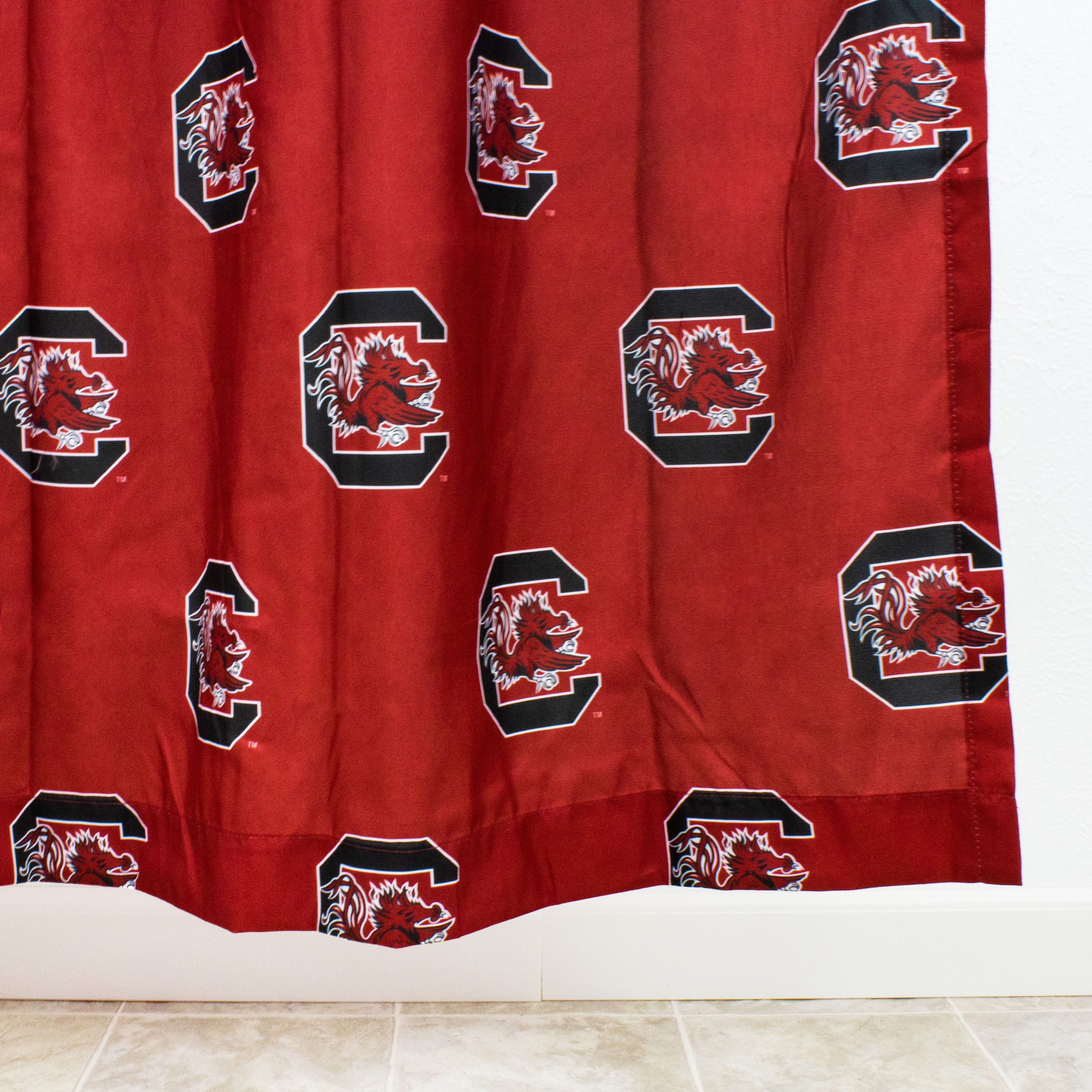 South Carolina Gamecocks Printed Shower Curtain Cover - 70" x 72"