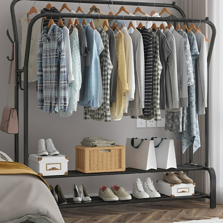 Double Clothing Rack Shelves, Department Store Clothing Rack