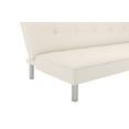 DHP Nola Futon, White Faux Leather