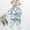 3-Sky Blue, variant on Baby Silk Pajama Set for Girls Boys Dinosaur Animals Print Button Down Tops Set Classic Pajamas Set Christmas Pjs Girls 6-12 Months