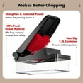 thumbnail image 4 of Geedel Vegetable Cutter, Onion Cutter Pro Food Chopper, Kitchen Vegetable Slicer Dicer Cutter Grater, Veggie Chopper with container for Salad Onion Potato Carrot (4 in 1, Red), 4 of 10
