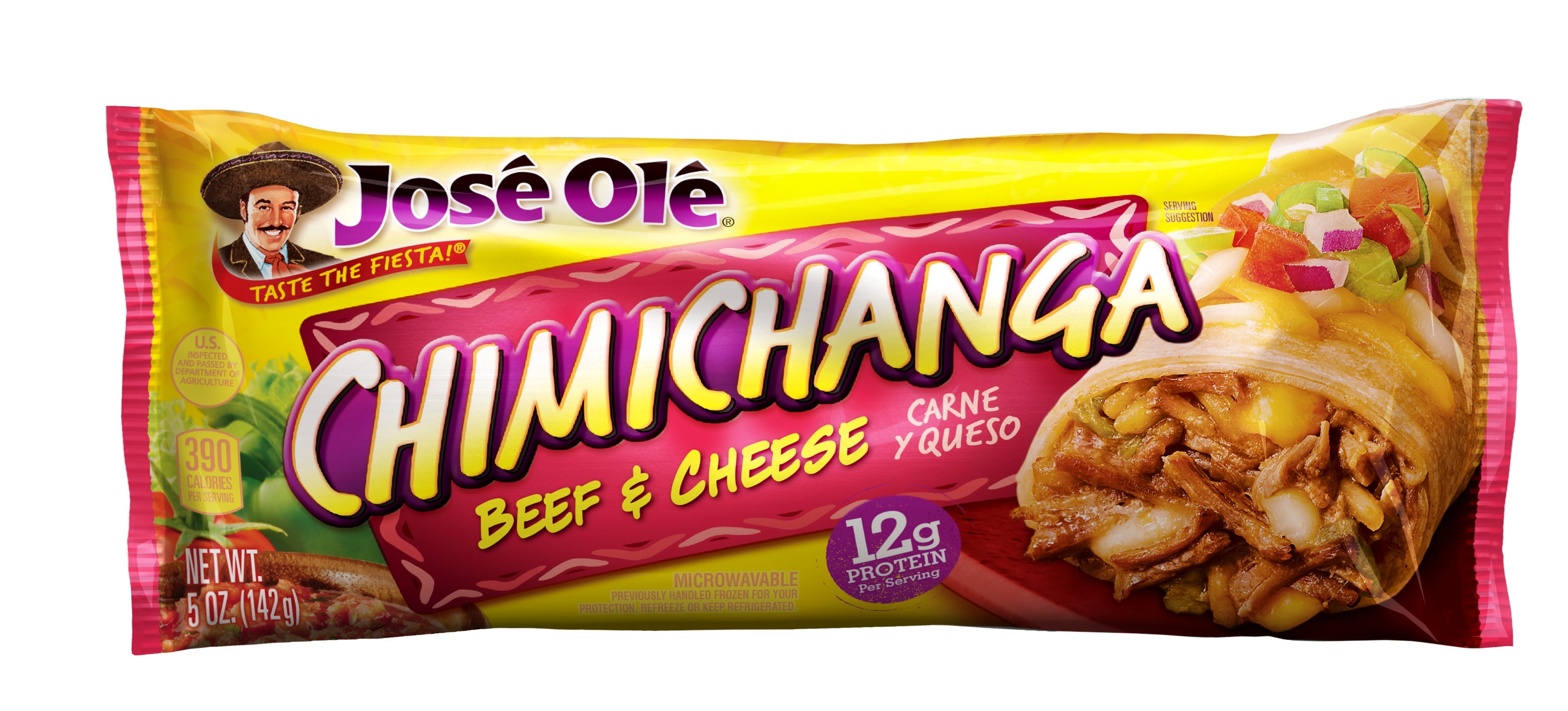 Jose Ole Beef & Cheese Chimichanga, Frozen Mexican Food, 5 oz