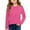 #A30-Hot Pink, variant on XADYUY Long Sleeve Shirts for Girls 10-12 Pleated Solid Crewneck T-Shirts for Kids Girls Winter Basic Girls Tops Cute Girls Sweatshirts,11-12 Years