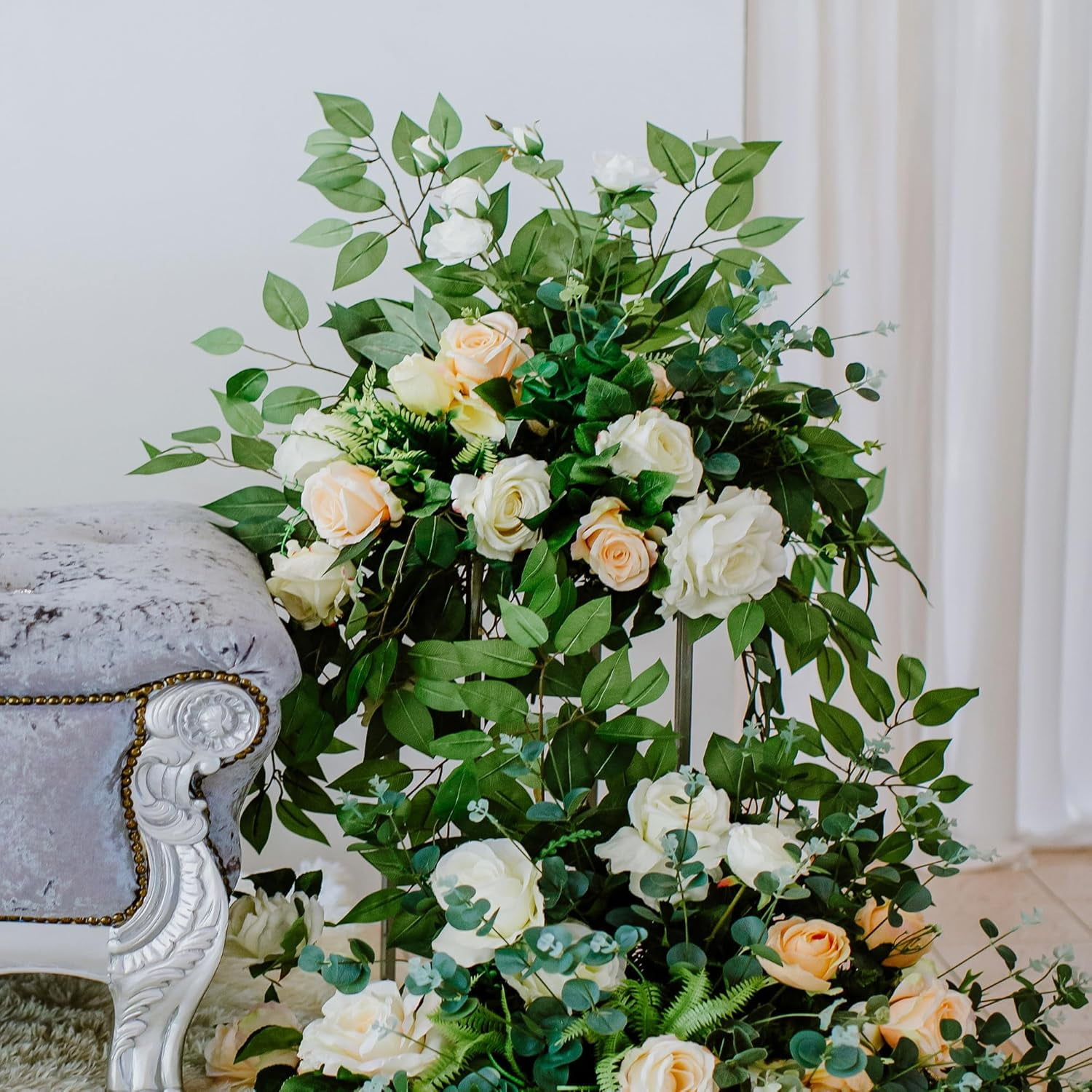 6Pcs Floral Foam Round Blocks, Large Wet and Dry Green Foam for Artificial and Fresh Flower Arrangement,Flower Foam Blocks for Wedding Party Decorations (4.7 Inch)