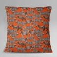 thumbnail image 4 of S4Sassy Rust Orange Sofa Pillow Case Cotton Poplin Zebra Print 2 Pcs Sofa Cushion Cover-18 x 18 Inches, 4 of 4
