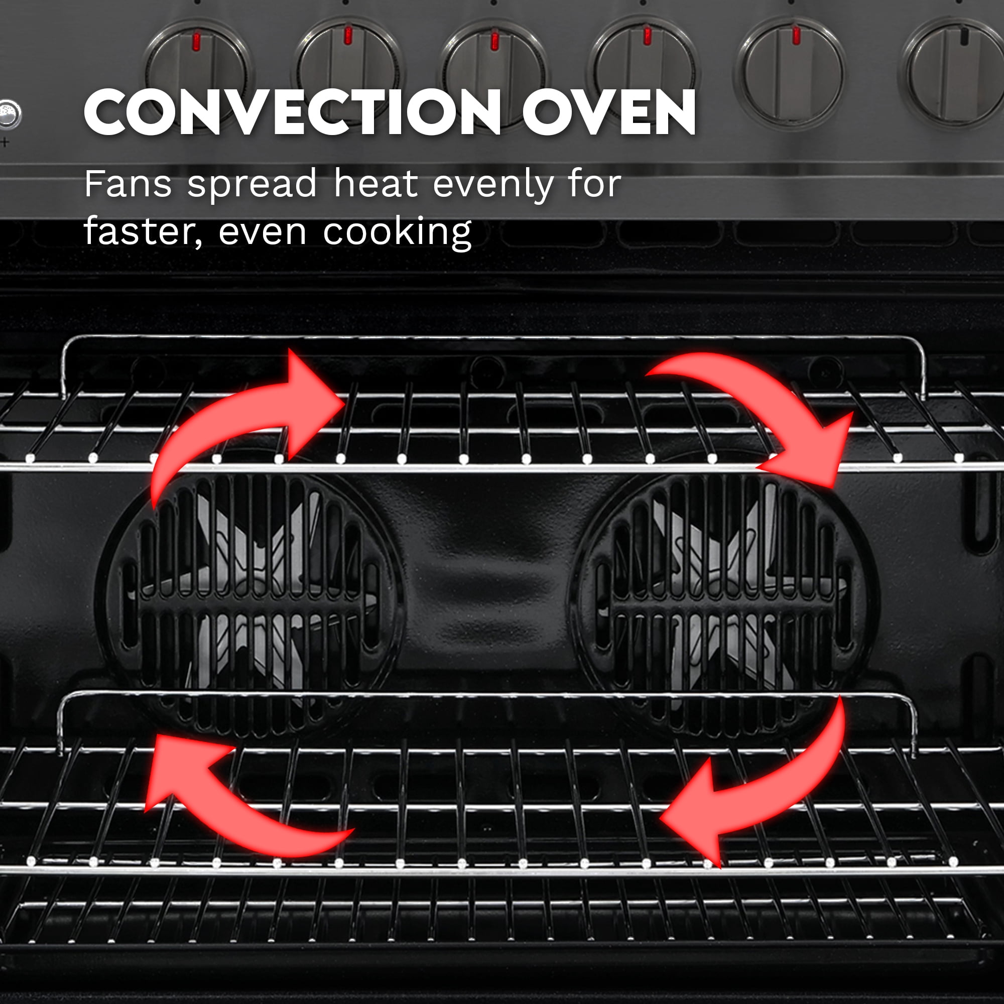 Cosmo 36 in. Stellar Collection 4.4 cu. ft. Dual Fuel Range, 5 Burners, Convection Oven, Smooth Grip Handle, Stainless Steel