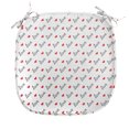 thumbnail image 1 of Love Chair Seating Cushion, Love Valentines Day Calligraphy Illustration Ornament Illustration Art, Soft Seat Pads for Office with Anti-slip Backing, 16"x16", Vermilion Black, by Ambesonne, 1 of 6