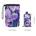 thumbnail image 5 of PhooArto Travel Cosmetic Bags Barrel Makeup Bag, Multifunctional Toiletry Bucket Bags Round Organizer Storage Pocket, Purple Orchid Pattern, 5 of 6