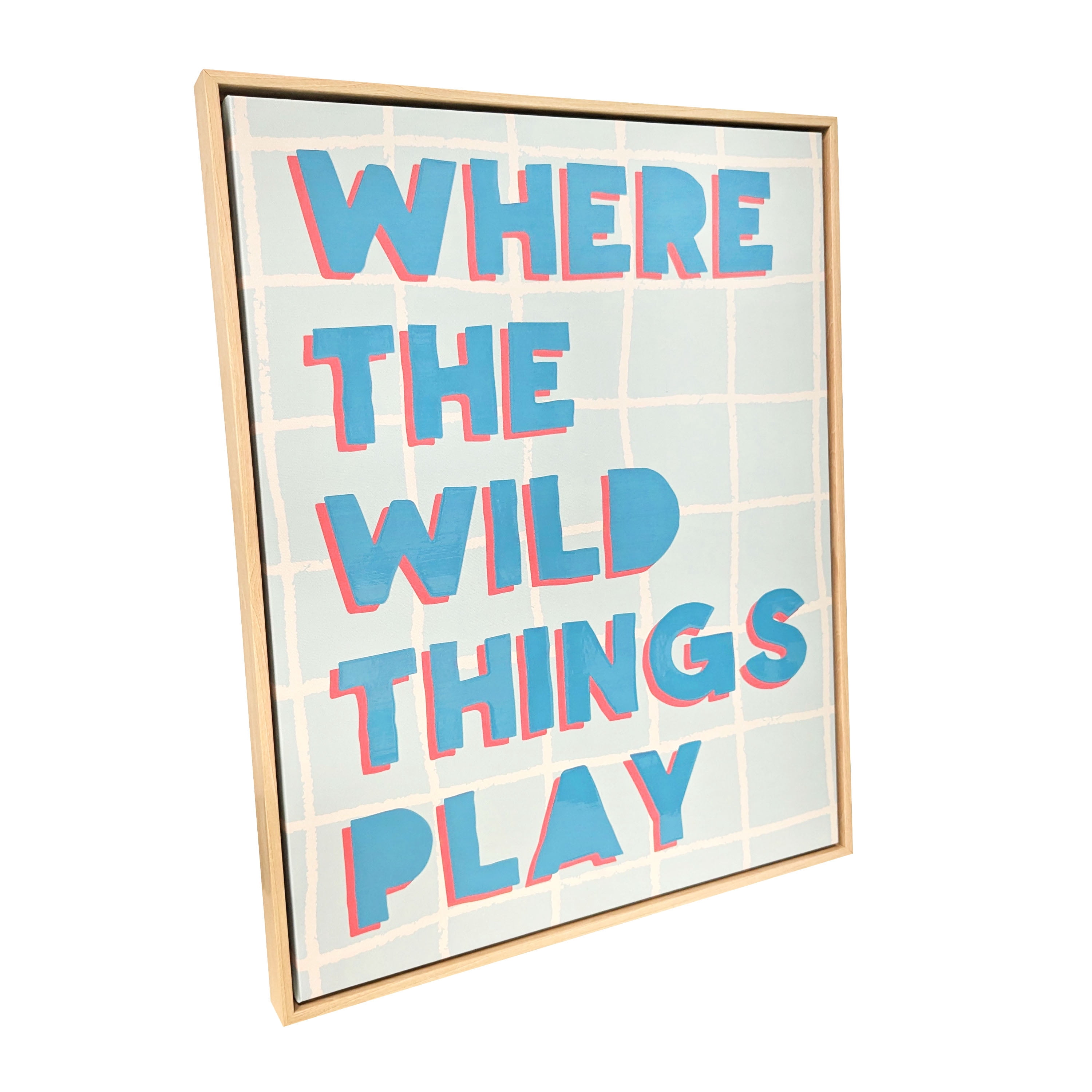 House of Happy 16x20 "Wild Things" Kids 3D Printed Wall Art on Canvas