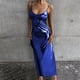 thumbnail image 2 of Mujeres Color sólido Wrap Camis Sling Backless Sin mangas con cuello en V Vestidos OAVQHLG3B Store lin121212, 2 of 5