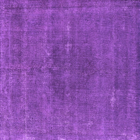 Ahgly Company Indoor Square Oriental Purple Industrial Area Rugs, 7' Square