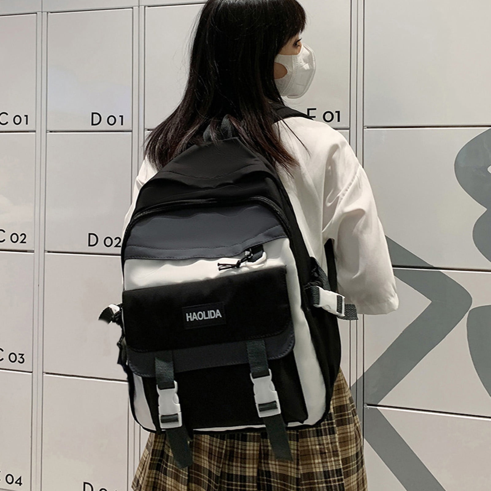 HIPYLO Travel Backpack Personal Item Size Womens Backpack Purse Small Canvas Backpack Small Anti Theft Backpack Mens Work Backpacks Professional, Black