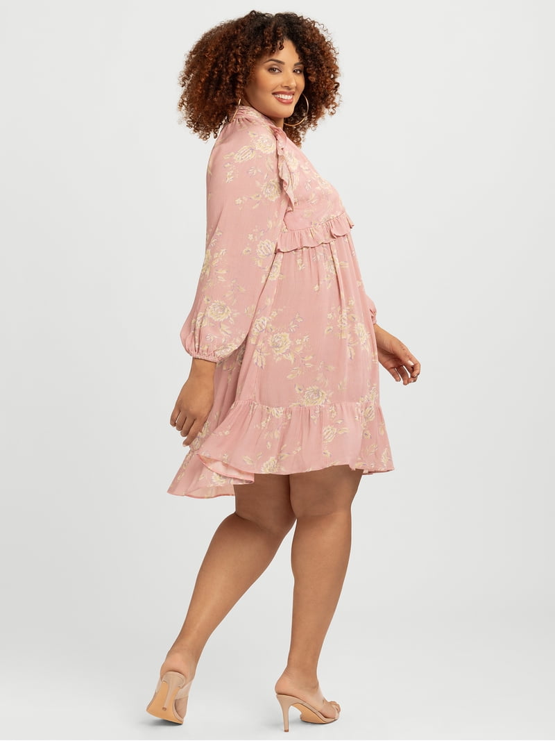 Jessica Simpson Women's Plus Calanthe Ruffle Mini Dress, Sizes 0X