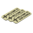 thumbnail image 2 of Welcome To Our Church, Cross Design, 1 x 3" Name Tag/Badge, Brushed Gold (3 Pack), 2 of 3