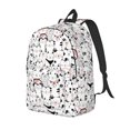 thumbnail image 1 of Vsdgher Cute Cat Print Canvas Backpack Travel Rucksack Unisex Knapsack 15.7/17.7Inch Laptop Backpack for Work,College-Small, 1 of 5