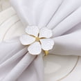 thumbnail image 5 of Shenmeida  Set of 6 Napkin Rings with Flower Napkin Ring Holders for Wedding Party Holiday Banquet Christmas Dinner Delicate Serviette Buckles Decor Favor, 5 of 9