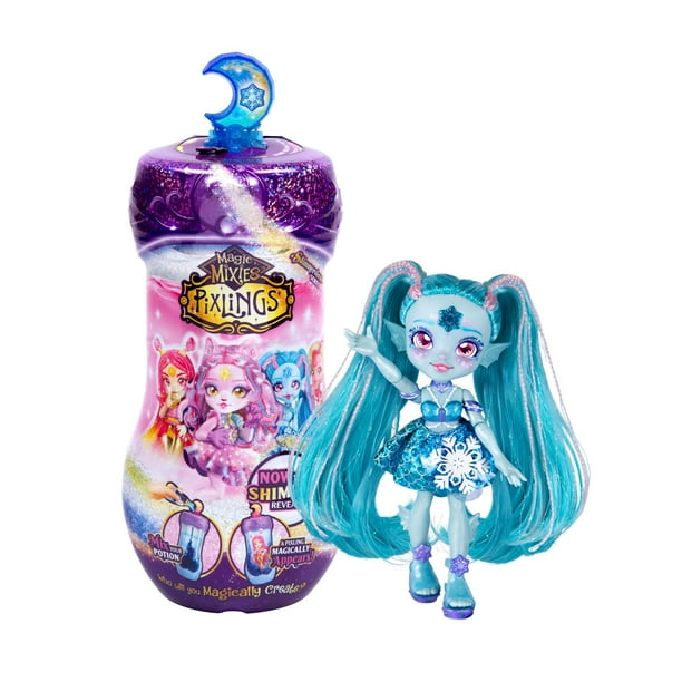 Magic Mixies Pixlings Shimmerverse Series, Create & Mix Magic Potion to Magically Reveal Marena The Ice Mermaid, This Beautiful 6.5 Shimmerverse Pixling Fashion Doll Appears Inside The Potion Bottle