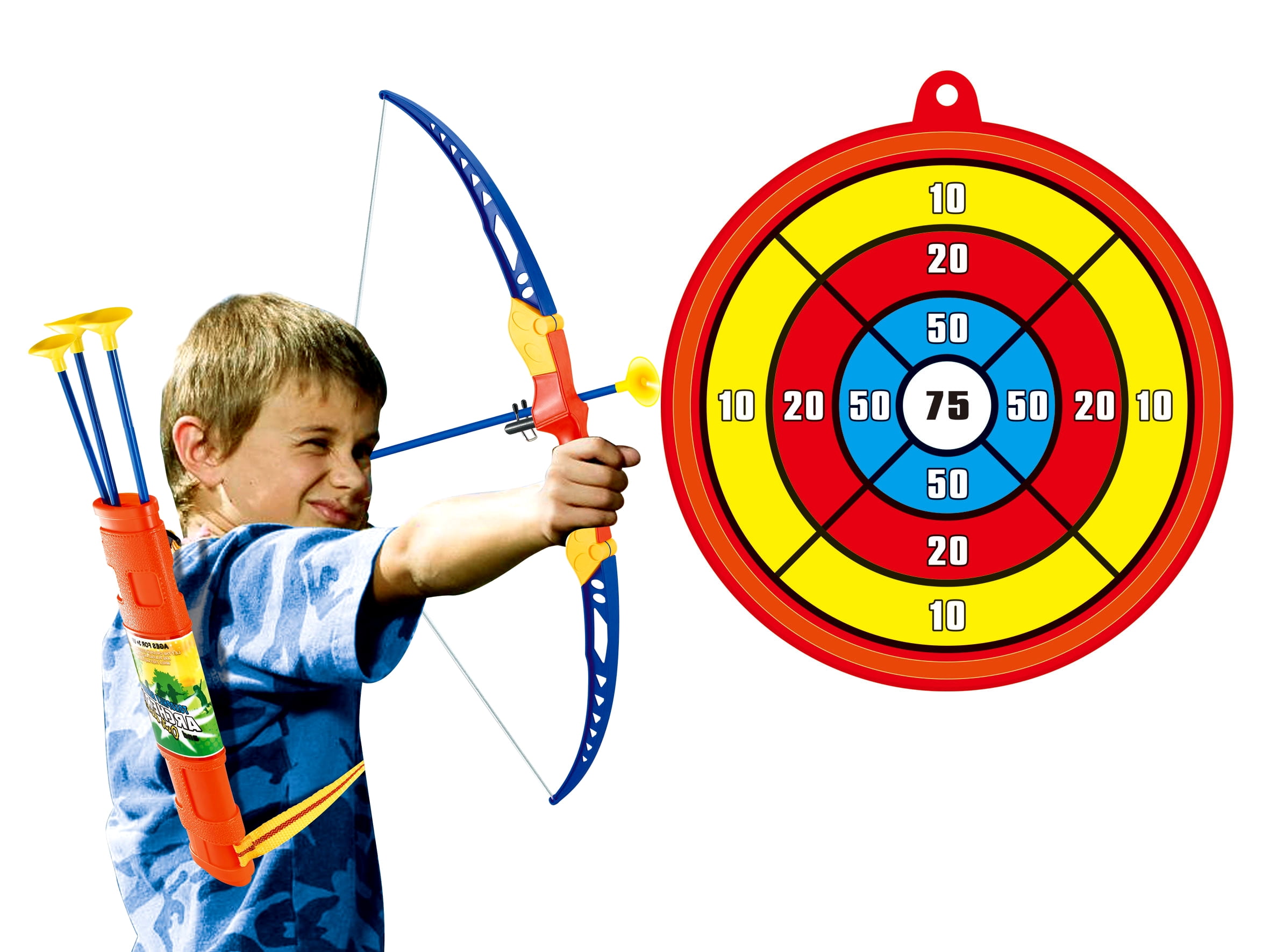 Giddyup! Buck's PlayWorld Kids Archery Bow and Arrow Toy Set with Target