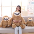 thumbnail image 4 of Plush Animal Sloth Cuddly Sloth Cuddly Toy Plush Toy Doll Stuffed Animal Sloth (Brown, 40 cm), 4 of 6