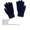 thumbnail image 4 of Naierhg 1 Pair Winter Couple Gloves Solid Color Knitting Full Finger Elastic Keep Warm Soft Washable Women Winter Gloves Riding Stuff keep warm White, 4 of 7