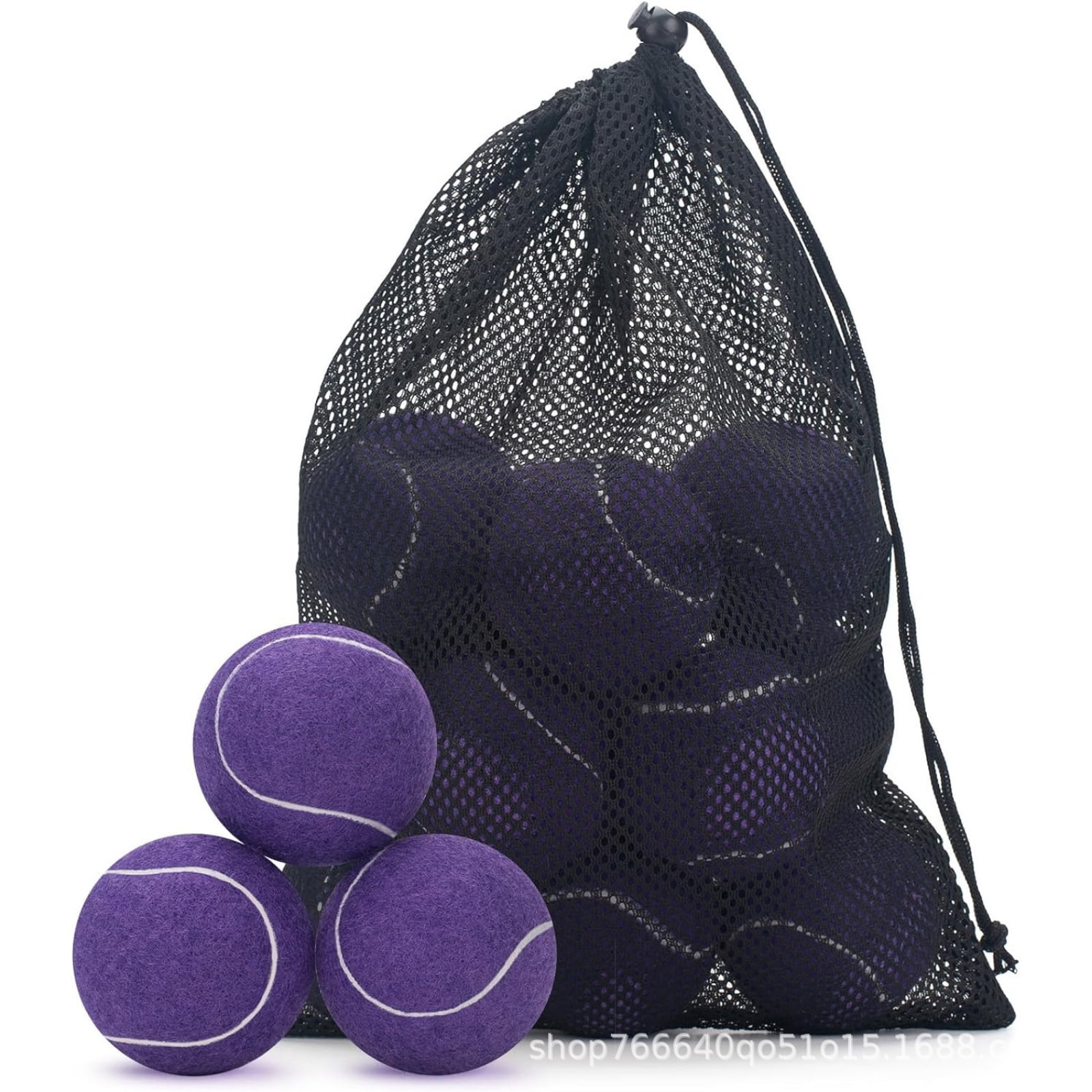 20Pcs Tennis Balls, 2.52in Diameter, High Elasticity Training Balls for Beginners, Outdoor Sports Equipment, Practice Gear for Tennis Lovers, Purple