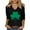 Black, variant on HaoXianJian Patricks Day Shirts for Women 2025 sual 3/4 Sleeve Irish Shamrock Graphic T-shirt Green Saint Patty's Tunic Tops Plus Size 4X 5X