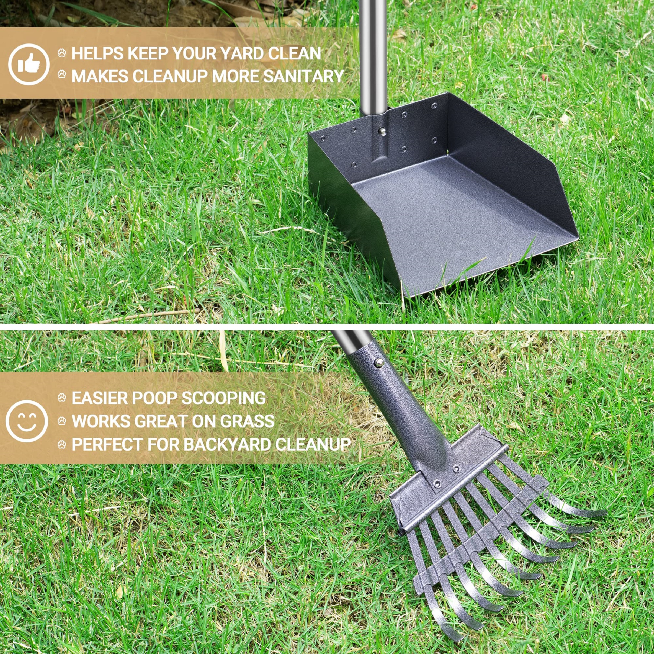 Niubya Pooper Scooper Set with Adjustable Handle, 37 Inch photo 6