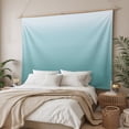 thumbnail image 3 of Turquoise Ombre Large Tapestry for Bedroom Wall Hanging Tapestry,Teal White Gradient Modern Abstract Art Ceiling Backdrop Tapestries Poster Blanket Wall Decor for Teens Room Living Room 85" x 90", 3 of 8