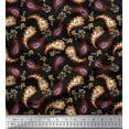 thumbnail image 1 of Soimoi Cotton Duck Fabric Leaves & Floral Paisley Printed Fabric 1 Yard 42 Inch Wide, 1 of 1