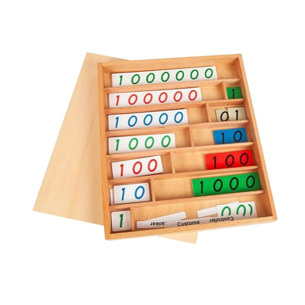 Juego de banco decimal, manipuladores matemáticos, juguete educativo, material didáctico del decimal, madera, juguete de matemáticas, juguete