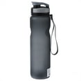 thumbnail image 1 of Botella de agua potable deportiva de gran capacidad, taza de viaje en bicicleta portátil a prueba de fugas, 1L, gris, 1 of 3