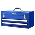 thumbnail image 1 of Workpro Caja de herramientas con cajones Caja de herramientas de metal de 18 pulgadas con 2 cajones y 1 caja de herramientas portátil de almacenamiento superior Pestillo y revestimiento de metal para, 1 of 8