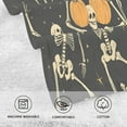 thumbnail image 5 of Yayeee 2 Pack Hand Towels for Bathroom 100% Cotton 16" x 28" Kitchen Towel, Halloween Dancing, 5 of 7