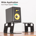 thumbnail image 4 of Desktop Speaker Stands, 1 Pair, Studio Monitor Riser with Vibration Dampening Pad and 5° Tilt Design Improve, 4 of 7