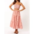 thumbnail image 4 of LMLYSoH Women's 2 Piece Skirt Outfits Off Shoulder Pattern Print Bandeau Long Flowy Skirt Set, 4 of 9