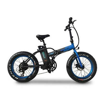 emojo lyn-blk-blu-36-500 500w 36v bafang motor 10.4ah lithium cell battery electric bike foldaway bike for sale with shimano 7 speeds - black &