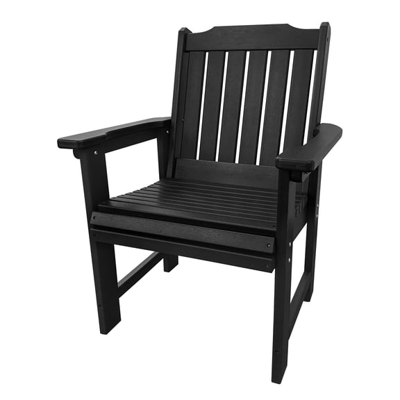 Innovaze HDPE Patio Dining Chair, Outdoor Chair with 18/8 Stainless Steel Hardware,, Heavy Duty 600 LBS, for Outdoor Patio Garden Yard (Matte Black)