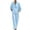 Light Blue, variant on Plus Size Women Linen 2 Piece Set, Loose Fitting Stand Collar V Neck Batwing Sleeve Top and Wide Leg Pants, Casual Everyday Outfit Khaki M