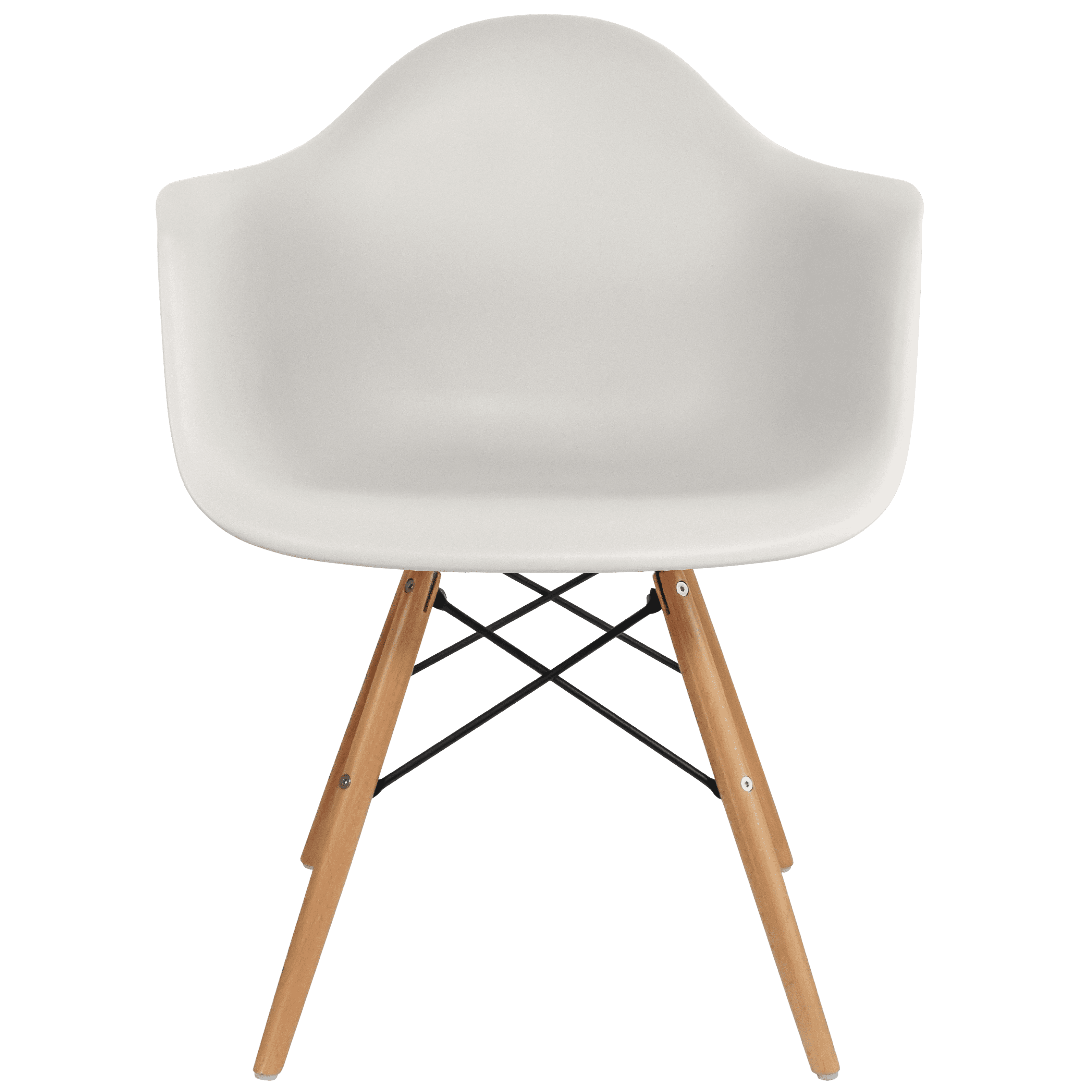 Homelala Light Gray Mid Century Modern Plastic Dining Chair Molded With